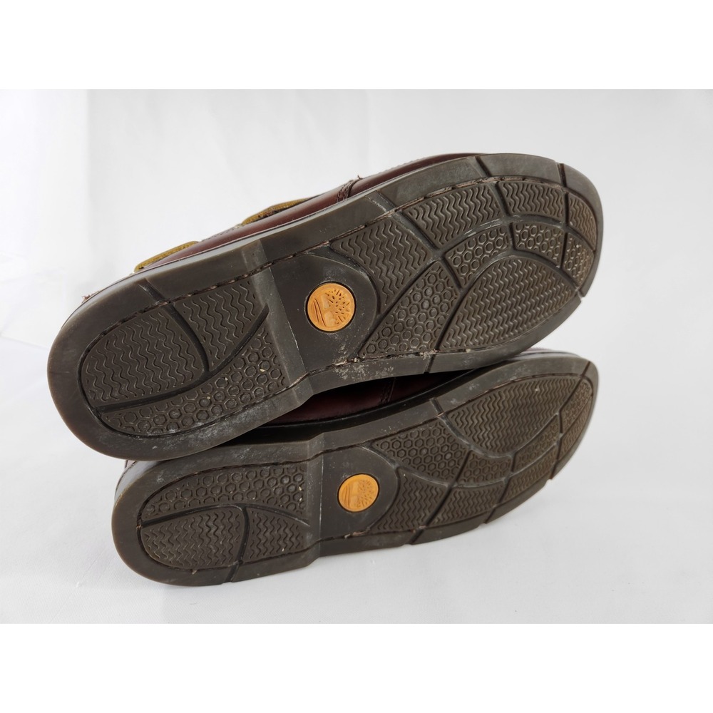 Timberland Classic 2 Eye Boat Shoes Men 9.5 Wide Brown Leather Deck Earthkeepers - Picture 12 of 16